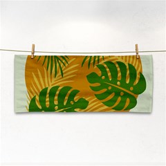 Leaf Leaves Nature Green Autumn Hand Towel by Sudhe