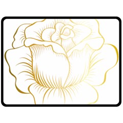 Golden Rose Stakes Double Sided Fleece Blanket (large)  by Sudhe