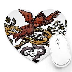 Transparent Background Bird Heart Mousepads by Sudhe