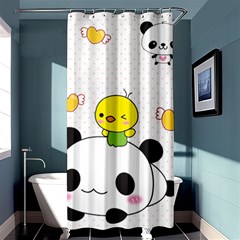 Giant Panda Red Panda Cartoon Drawing Shower Curtain 36  X 72  (stall)  by Sudhe