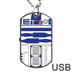 R2 Series Astromech Droid Dog Tag Usb Flash (one Side) by Sudhe