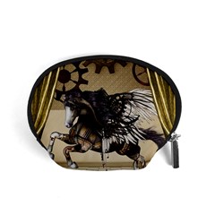 Awesome Steampunk Unicorn With Wings Accessory Pouch (small) by FantasyWorld7