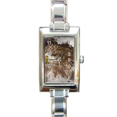 Sea Eagle Raptor Nature Predator Rectangle Italian Charm Watch by Pakrebo