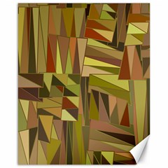 Earth Tones Geometric Shapes Unique Canvas 16  X 20  by Mariart