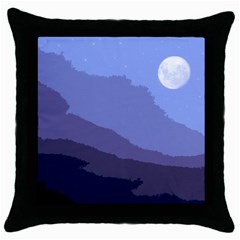 Nature Night Throw Pillow Case (black) by LoolyElzayat