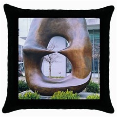 Henry Moore Throw Pillow Case (black) by Riverwoman