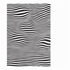 Retro Psychedelic Waves Pattern 80s Black And White Small Garden Flag (two Sides) by genx