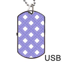 Textile Cross Seamless Pattern Dog Tag Usb Flash (two Sides) by Pakrebo