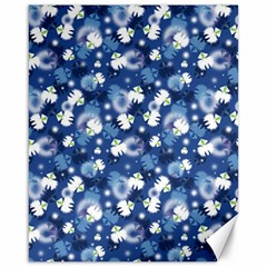 White Flowers Summer Plant Canvas 16  X 20  by Pakrebo