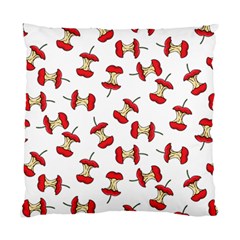 Red Apple Core Funny Retro Pattern Half On White Background Standard Cushion Case (two Sides) by genx