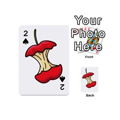 Red Apple Core Funny Retro  Playing Cards 54 (mini) by genx