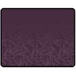 Organic Olive Leaves Pattern Hand drawn Purple Red Wine Fleece Blanket (Medium)  60 x50  Blanket Front