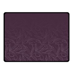 Organic Olive Leaves Pattern Hand Drawn Purple Red Wine Fleece Blanket (small) by genx