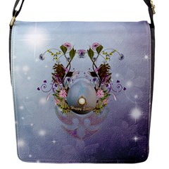 Easter Egg With Flowers Flap Closure Messenger Bag (s) by FantasyWorld7