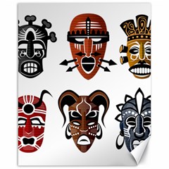 Tribal Masks African Culture Set Canvas 16  X 20  by Pakrebo