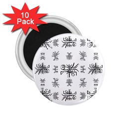 Black And White Ethnic Design Print 2 25  Magnets (10 Pack)  by dflcprintsclothing