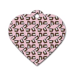 Bento Lunch Pink Dog Tag Heart (one Side) by snowwhitegirl