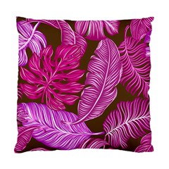 Tropical Pink Leaves Standard Cushion Case (two Sides) by snowwhitegirl