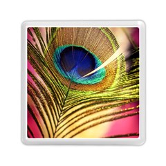 Peacock Feather Colorful Peacock Memory Card Reader (square) by Pakrebo