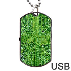 Electric Field Art Xii Dog Tag Usb Flash (two Sides) by okhismakingart