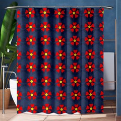 Red Begonias Shower Curtain 60  X 72  (medium)  by WensdaiAmbrose