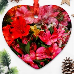 Lovely Lilies  Heart Ornament (two Sides) by okhismakingart