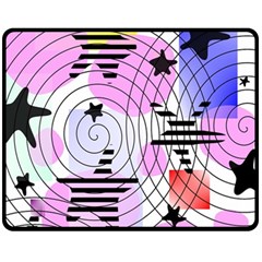 Stars And Spirals Fleece Blanket (medium)  by okhismakingart