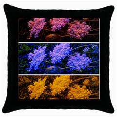 Primary Color Queen Anne s Lace Throw Pillow Case (black) by okhismakingart