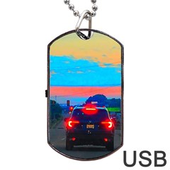 Neon Drive Dog Tag Usb Flash (one Side) by okhismakingart