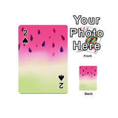 Watermelon Pastel Gradient Pink Watermelon Pastel Gradient Playing Cards 54 (mini) by genx