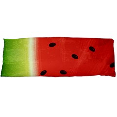 Juicy Paint Texture Watermelon Red And Green Watercolor Body Pillow Case (dakimakura) by genx