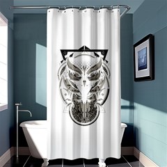 Owl Shower Curtain 36  X 72  (stall)  by Sudhe