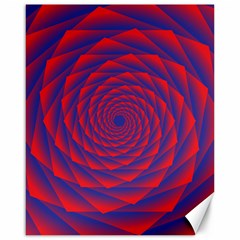 Fractal Rose Blue Red Canvas 16  X 20  by Pakrebo