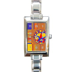 Graphic Design Graphic Design Rectangle Italian Charm Watch by Pakrebo