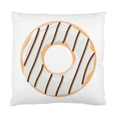 Donut Pattern Alone Cream Frame Donut Pattern Alone Cream Brown Background Only Standard Cushion Case (two Sides) by genx