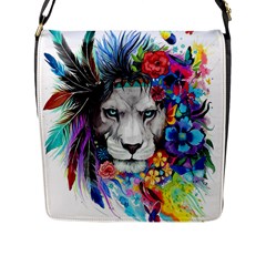 Art Drawing Poster Painting The Lion King Flap Closure Messenger Bag (l) by Sudhe