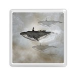 Awesome Fantasy Whale With Women In The Sky Memory Card Reader (Square) Front