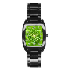 Wurz Houseleek Turmeric Plant Stainless Steel Barrel Watch by Pakrebo