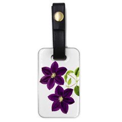 Purple Star Clematis - Vintage Design Luggage Tags (one Side)  by WensdaiAmbrose