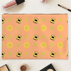 Bee Bug Nature Wallpaper Cosmetic Bag (xxl) by HermanTelo