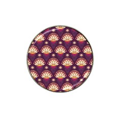 Background Floral Pattern Purple Hat Clip Ball Marker (10 Pack) by HermanTelo