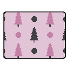 Christmas Tree Fir Den Double Sided Fleece Blanket (small)  by HermanTelo