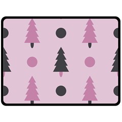 Christmas Tree Fir Den Double Sided Fleece Blanket (large)  by HermanTelo