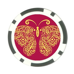 Butterfly Insect Bug Decoration Poker Chip Card Guard by HermanTelo