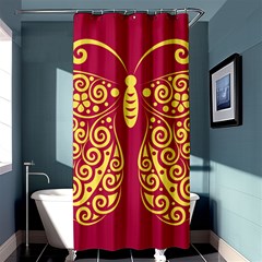 Butterfly Insect Bug Decoration Shower Curtain 36  X 72  (stall)  by HermanTelo