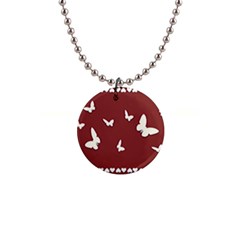 Heart Love Butterflies Animal 1  Button Necklace by HermanTelo