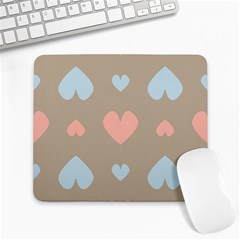 Hearts Heart Love Romantic Brown Large Mousepads by HermanTelo