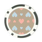 Hearts Heart Love Romantic Brown Poker Chip Card Guard Front