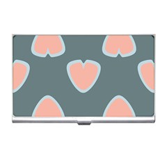 Hearts Love Blue Pink Green Business Card Holder by HermanTelo