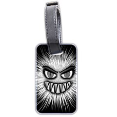 Monster Black White Eyes Luggage Tags (two Sides) by HermanTelo